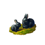Живность Черный кролик игры Клондайк