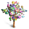 Декорация Витражное дерево игры Клондайк