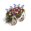 Декорация Телега с цветами игры Клондайк