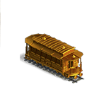 Золотой большой вагон игры Клондайк