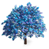 Декорация Большое дерево синей вишни игры Клондайк