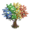Декорация Многоцветное дерево игры Клондайк