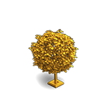 Золотая статуя яблони игры Клондайк