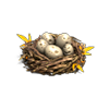 Гнездо с яйцами игры Клондайк