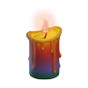 Зажжённая свеча игры Клондайк