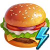 Бургер +45 энергии игры Клондайк