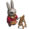 Кролик-художник игры Клондайк