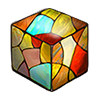 Стеклянный кубик игры Клондайк