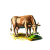 Породистая корова игры Клондайк