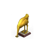 Золотая статуя белого страуса игры Клондайк